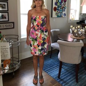 J crew strapless silk dress